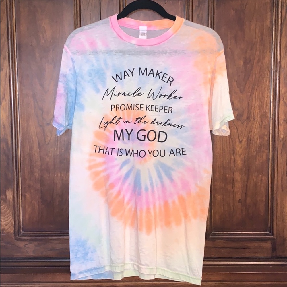 NWOT Tie Dye burnout tee. Brand is Colortone.